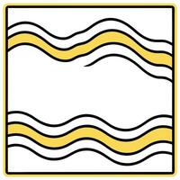 Abstract Wave Pattern Design with Yellow and Black Accents vector