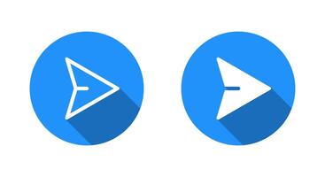 Send message icon with long shadow. Share post sign symbol vector