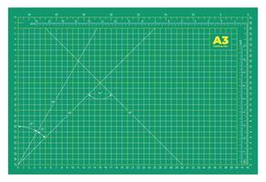 A3 Cutting Mat for Crafting and Measurement with Grid and Angle Guides vector