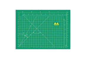 A4 Cutting Mat for Crafting and Measurement with Grid and Angle Guides vector