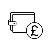 Icon a pound, isolated against a clean background. vector