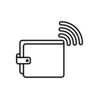 Icon a e-wallet, isolated against a clean background. vector