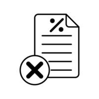 Icon a rejection, isolated against a clean background. vector