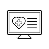 Icon a health monitoring, isolated against a clean background. vector