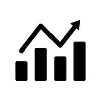 Icon a growth chart, isolated against a clean background. vector