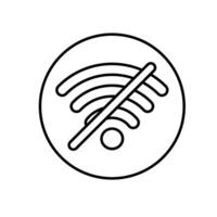 Icon a no Wi-Fi, isolated against a clean background. vector