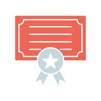 Icon a certificate, isolated against a clean background. vector