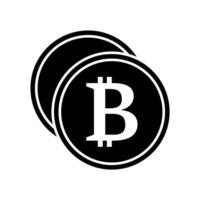 Icon a bitcoin, isolated against a clean background. vector