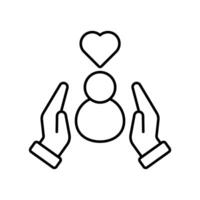 Icon a caring, isolated against a clean background. vector
