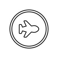 Icon a airplane mode, isolated against a clean background. vector