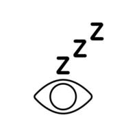 Icon a eye rest, isolated against a clean background. vector