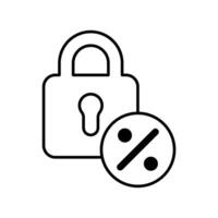 Icon a fixed rate, isolated against a clean background. vector
