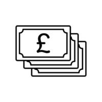 Icon a banknote, isolated against a clean background. vector
