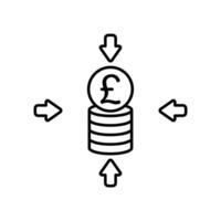 Icon a funding, isolated against a clean background. vector