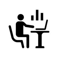 Icon a analyst, isolated against a clean background. vector