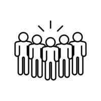 Icon a crowd, isolated against a clean background. vector