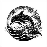 Dolphin Leaping Out of the Water vector