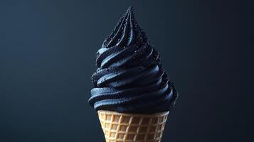 Dark ice cream cone photo