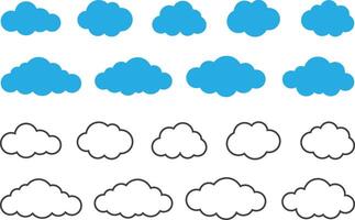 Cloud icon set. vector