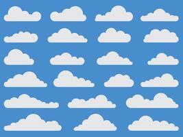 Clouds Weather Icon Set. vector