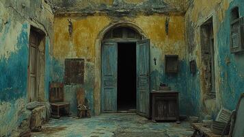 Abandoned Mediterranean Courtyard photo