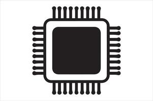 Modern Microchip Illustration for Electronics and Technology Applications Today vector