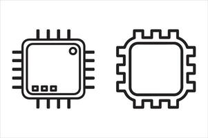 Electronic Chips Design Layout Illustration For Industrial Microtechnology Application vector