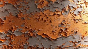 A unique backdrop featuring a distressed wall with orange and gray textures, providing an eco-friendly aesthetic and ample empty space for creative use. photo