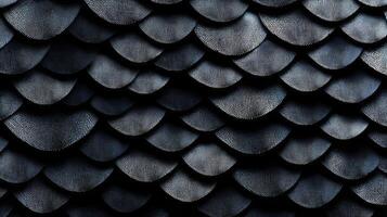 Textured scales in dark shades form a visually appealing backdrop suitable for showcasing design projects or eco-themed concepts. photo