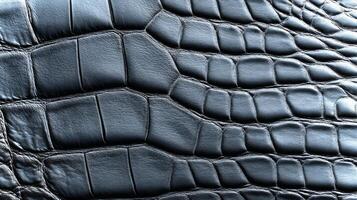 Rich texture of black crocodile skin offers an eco-friendly backdrop for various design applications, enhancing luxury aesthetics while maintaining a minimal look. photo