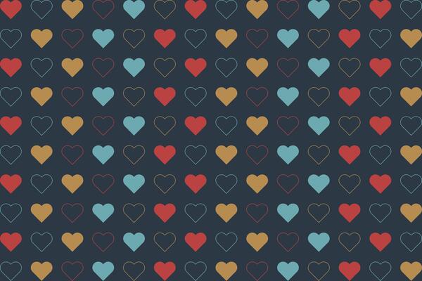 Heart seamless pattern Valentines Day background