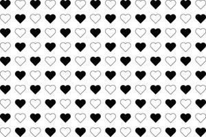 Black and white Heart seamless pattern Valentine's Day background vector
