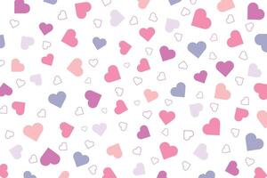 Heart seamless pattern Valentine's Day background vector