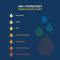 Urine color chart diagram. Infographic urine chart illustration vector