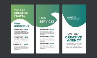 Tri-Fold Brochure Minimal Design vector