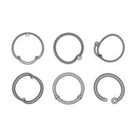 Antique Loop Vintage Decorative Frame, Retro Circular Border Design vector