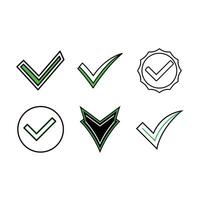 Green Tick Icon Check Mark Symbol for Approval, Success, or Confirmation vector