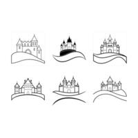 Chateau Curve Elegant Architecture Design vector