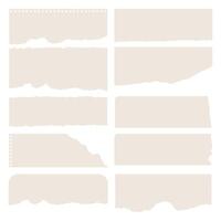 Torn ripped paper for scrapbook collection vector