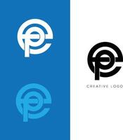 ep initial logo design icon vector