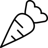 Rabbit Favorite CarrotIcon Outline Icon vector