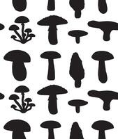 Seamless pattern of doodle sketch mushroom isolated on white background vector