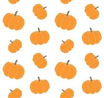 Seamless pattern of hand drawn doodle sketch pumpkin vector