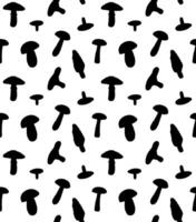 Seamless pattern of hand drawn doodle sketch mushrooms on white background vector