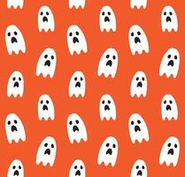 Seamless pattern of hand drawn doodle sketch ghost isolated on background vector