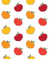 Seamless apple pattern vector