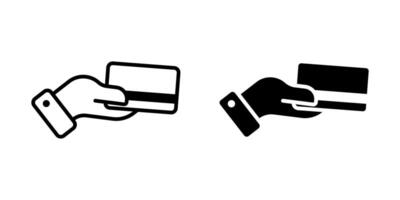 Credit Card icon set. for mobile concept and web design on white background vector