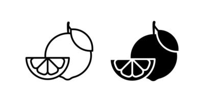Orange icon set. Orange Fruit sign. for mobile concept and web design. illustration on white background vector