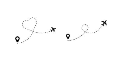 Plane track icon set. for mobile concept and web design. illustration vector