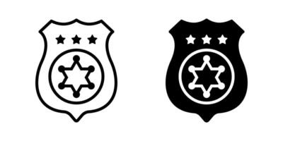 Police Badge Icon Set. for mobile concept and web design. illustration vector